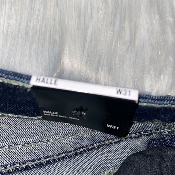 True Religion Hallie Mid Rise Super Skinny Jeans Sz 31 - Picture 12 of 14